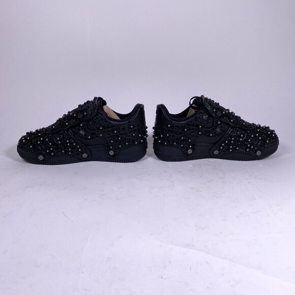 NIKE  x SWAROVSKI Black Retroreflective Crystals Air Force 1 Sneakers - Picture 5 of 11